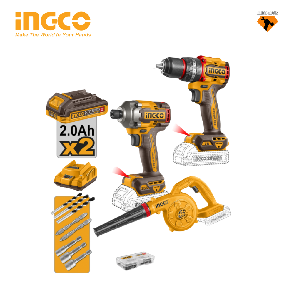 3PCS COMBO KIT INGCO COSLI250182