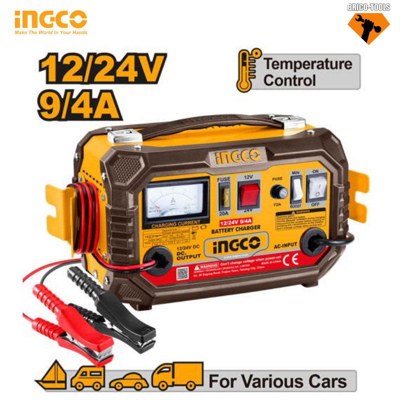 CHARGEUR BATTERIE 12V/24V INGCO ING-CB1601