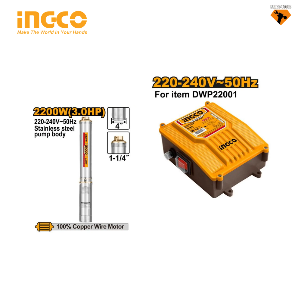 POMPE POUR PUITS PROFOND DE 4 PO INGCO DWP22001