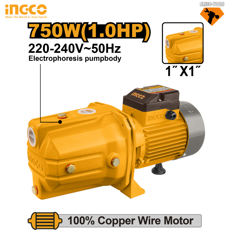 POMPE PÉRIPHÉRIQUE 1HP INGCO JP07508