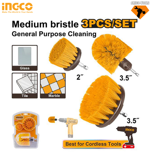 Ensemble de 3 brosses moyennes polyvalentes pour un nettoyage impeccable