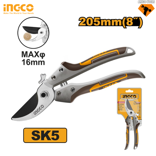 SÉCATEUR DE JARDIN INGCO - 205 MM (8") HPS0308