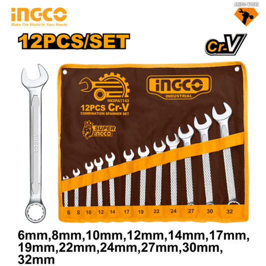 12 PCS COMBINATION SPANNER WRENCH SET 6-32MM HKSPA1143