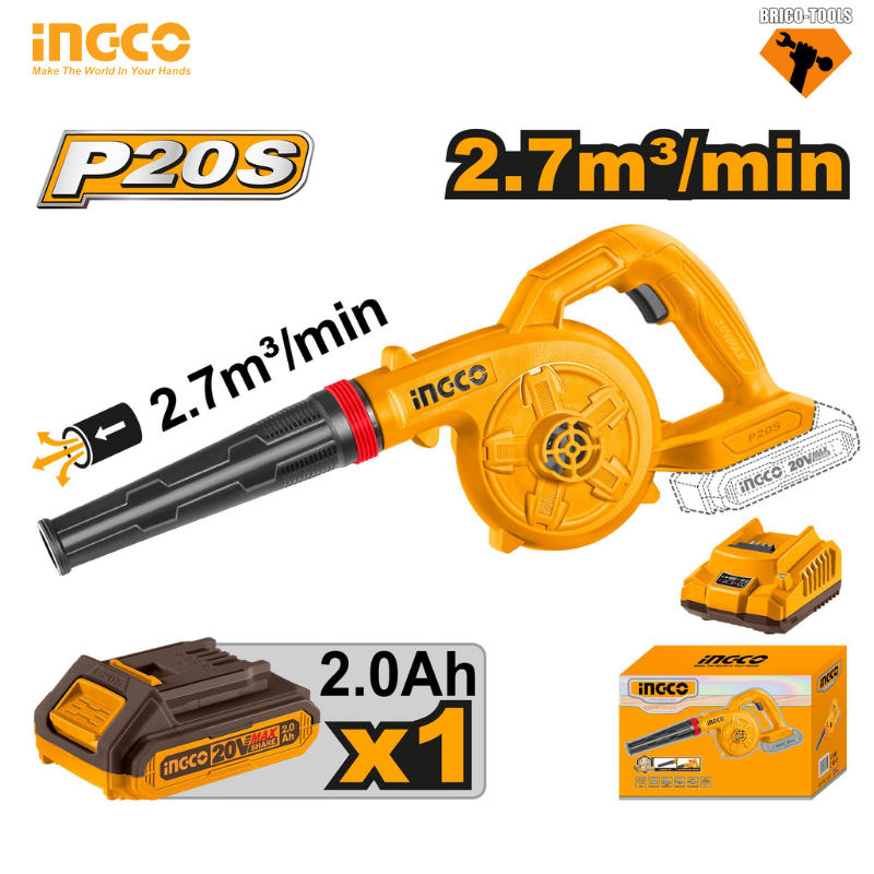 SOUFLEUR ASPIRATEUR 20V INGCO CABLI200281