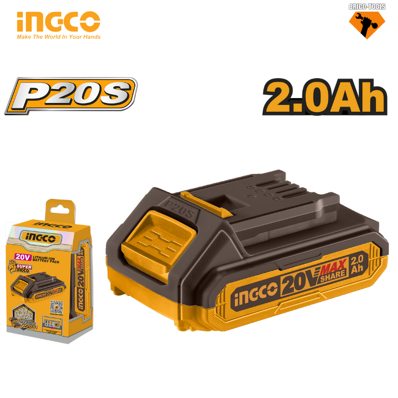 BATTERIE 20V 2.0AH INGCO FBLI20011