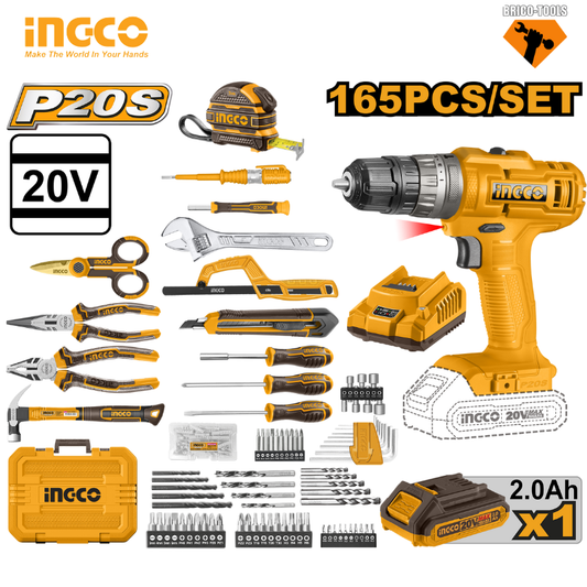 COFFRE 165PCS VISSEUSE 20V INGCO HKTHP11651