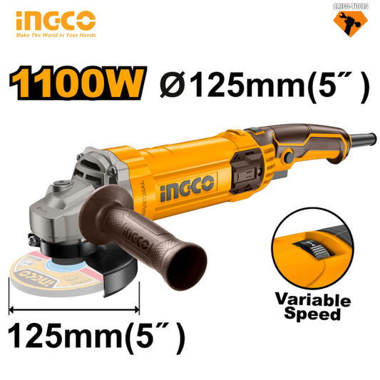 Meule a disque ingco 1100w avec variateur  AG1100385