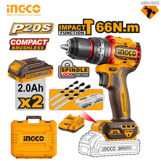 VISSEUSE INGCO 20V 2-BATTERIE 66N.M  CDLI20668