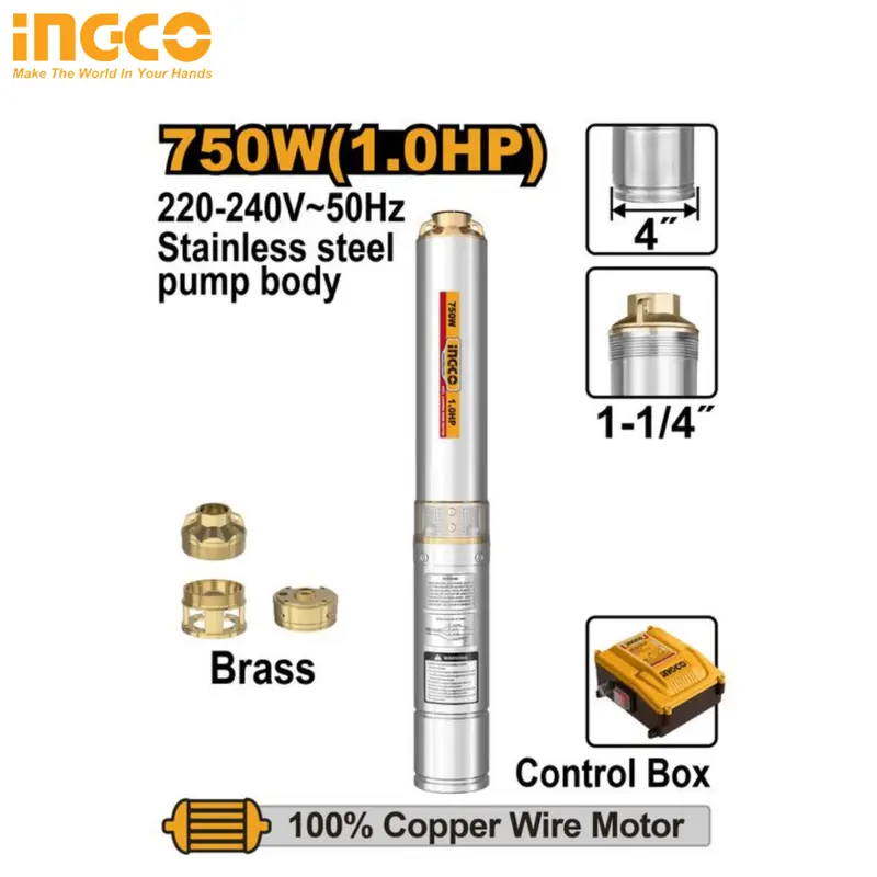 POMPE IMMERGÉE 750 W (1,0 CV) 80 M INGCO DWP750621