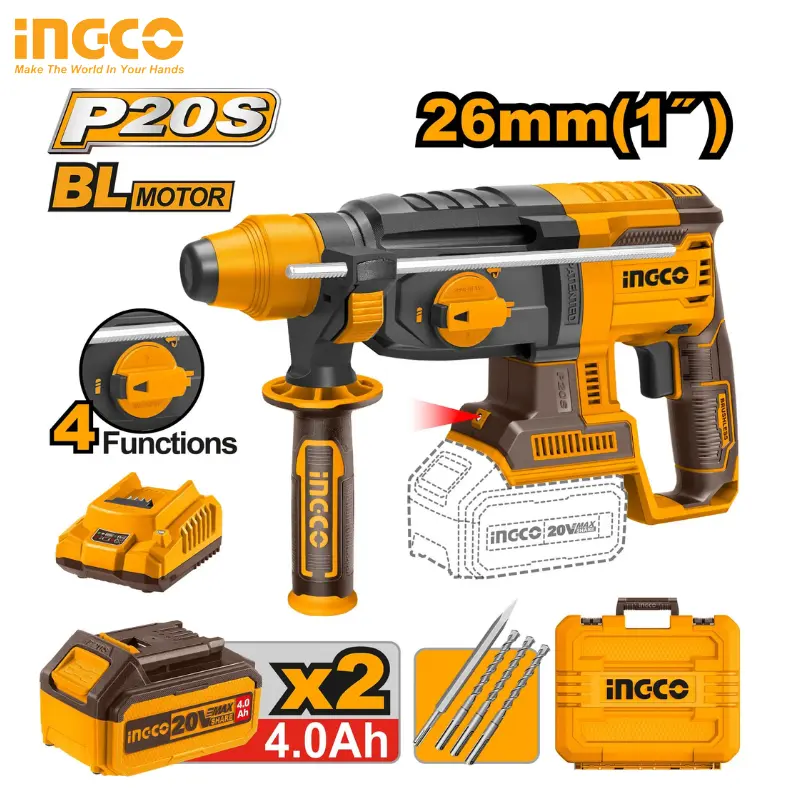 MARTEAU PERFORATEUR 20V 4AH INGCO CRHLI202682